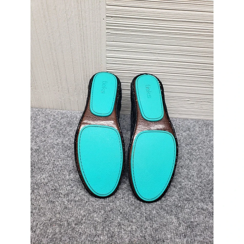 Tieks By Gavrieli Women Flat Ballet 8 Obsidian Black Patent Slip On Comfort Shoe